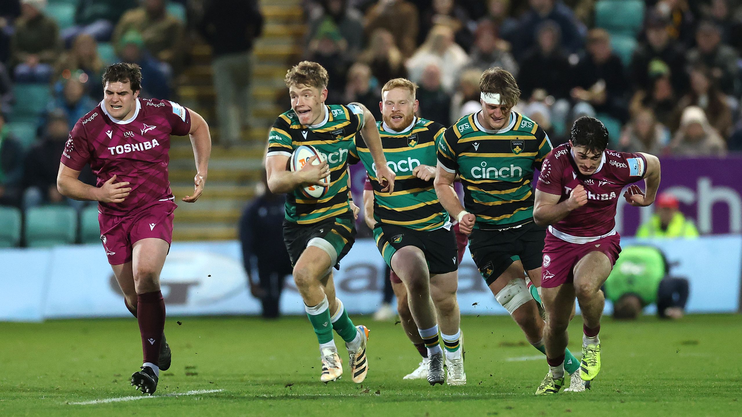 Northampton Saints beat Sale Sharks in Gallagher PREM cracker