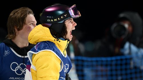 'Shocked' Guseli THROWS snowboard in delight after sublime run