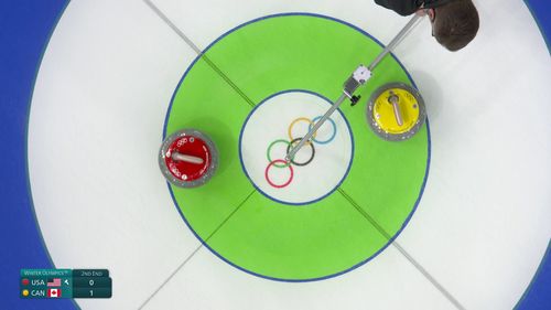 Scheidsrechter komt te pas bij punt tussen Team USA vs Canada bij curling op Spelen in Milaan