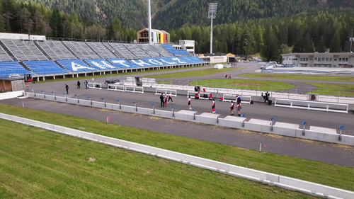 Reprezentantki Polski w biathlonie o trasie zawodów na igrzyskach olimpijskich Mediolan - Cortina