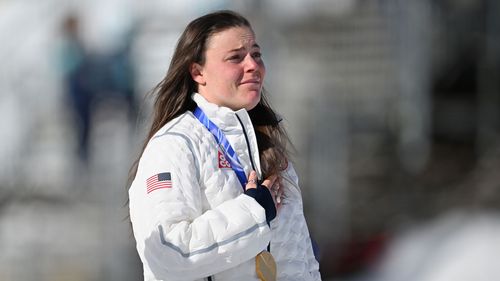 Watch: Emotional scenes as Johnson receives gold medal after 'risking it all'