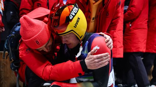 'Look what it means!' - Wild celebrations as Langenhan wins luge gold