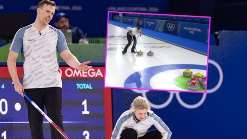Rare moment as curler calls HERSELF for rule break - 'Got a small situation here'