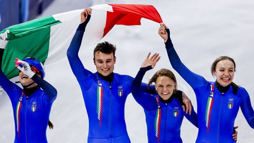 Watch: 'Milan explodes!' - Scenes of delirium as Italy win glorious gold in short track