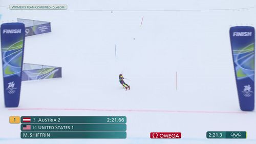 Mikaela Shiffrin grijpt net als vier jaar geleden weer naast een medaille op de Winterspelen