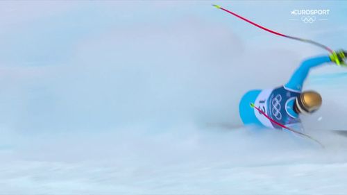 Publiekslieveling Dominik Paris gaat vol onderuit op Super G op zijn favoriete piste