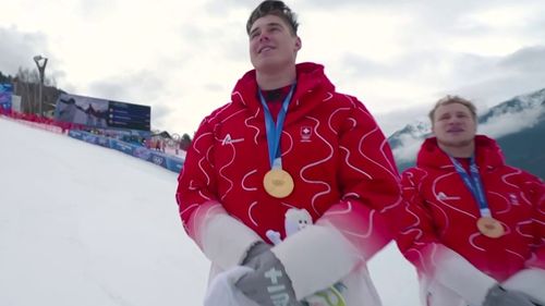 Ceremonia medalowa supergiganta na IO Mediolan - Cortina 2026