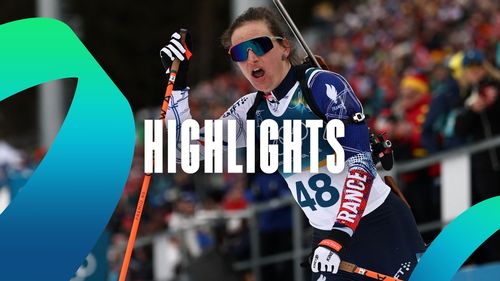 Actuación estelar de Julia Simon para sumar su segundo oro en Milano Cortina en un doblete francés