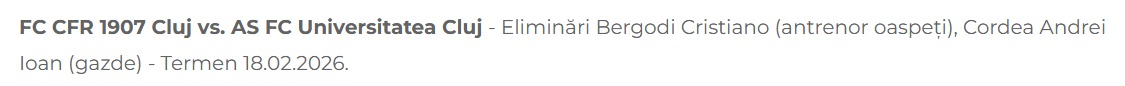 Prima decizie luată de Comisia de Disciplină
