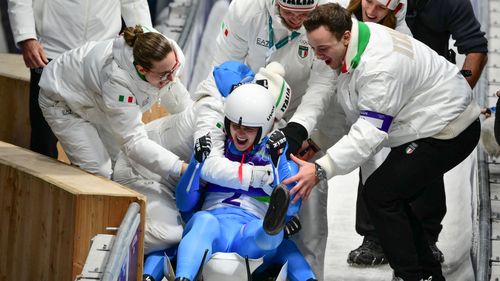 Watch: Italy win HISTORIC luge gold - 'The celebrations can begin!'