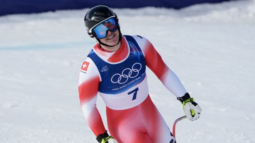 Watch as Von Allmen clinches super-G for golden hat-trick at Milano Cortina