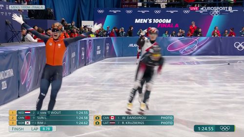 Jens van 't Wout verovert gouden medaille op 1.000 meter na fenomenale finale