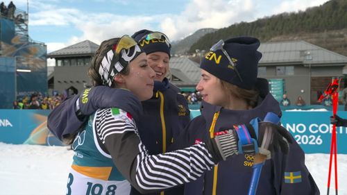 Karlsson-Andersson-Diggins, che cuore! Aspettano l'ultima e la abbracciano: rivivi il momento