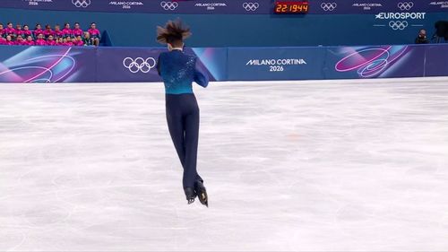 De gouden vrije kür van de Kazach Mikhail Shaidorov in Milaan Cortina