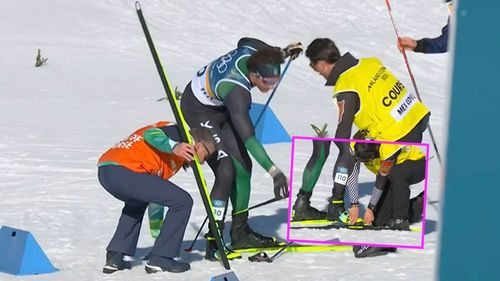 Watch: Broken binding, broken pole - but help is at hand for unlucky skier