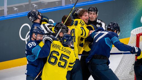 Watch: 'Fisticuffs, pushing and shoving!' - Brawl erupts as rivals collide