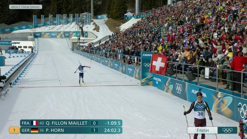 Quentin Fillon Maillet najlepszy w sprincie mężczyzn na igrzyskach Mediolan - Cortina 2026