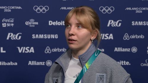 Kamila Sellier po biegu na 1000 m w short tracku na IO Mediolan - Cortina 2026