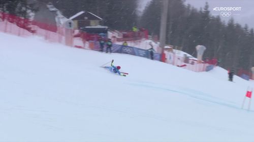 Vinatzer ci prova: va all-in nella seconda manche e cade, riguardalo