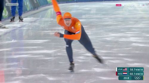 Jenning de Boo opnieuw verslagen - Jordan Stolz wint goud in nieuw olympisch record