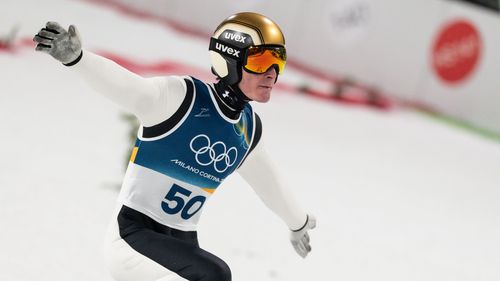 Watch as Prevc clinches Olympic gold with monster large hill leap