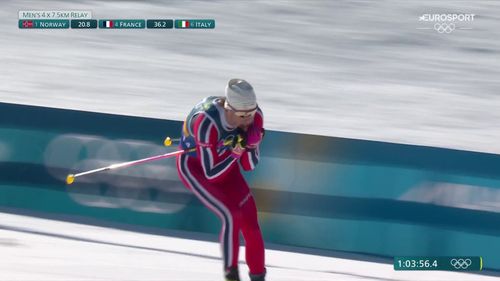 E sono 4! Ancora oro per Klaebo: l'arrivo vincente della Norvegia nella staffetta