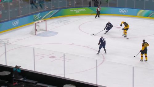 Der Schlusspunkt: Sturm trifft ins leere Tor der Franzosen zum 5:1