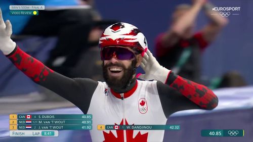 Aranyérmet ért Dubois parádés rajtja férfi 500 méteren a rövidpályás gyorskorcsolyázóknál 