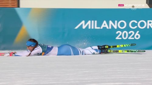 Upadek Kahary na ostatniej prostej sztafety kobiet na IO Mediolan - Cortina 2026