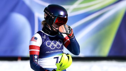 Watch: Shiffrin overcome with emotion after winning slalom gold 