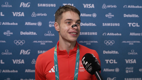 Władimir Semirunnij po biegu na 1500 m w łyżwiarstwie szybkim na ZIO 2026 - Mediolan - Cortina