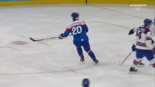 Honorowy gol Słowacji na 1:5 w półfinale turnieju hokeja na ZIO 2026 ze Stanami Zjednoczonymi