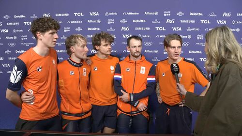 "De hele rit gedomineerd, zoals we wilden" - Nederlandse mannen na vijfde shorttrackgoud