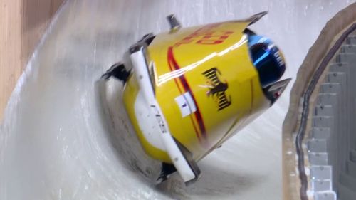 Deutsche Viererbobs legen vor: Lochner mit Bahnrekord, Friedrich zurück