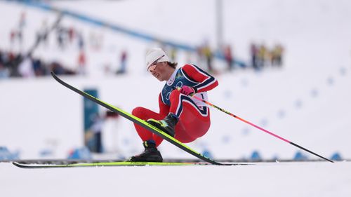 Watch: Exhausted Klaebo salutes crowd after making more Olympic history