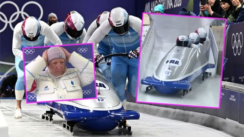 Watch: 'UTTER disaster for the French' as bobsleigh run goes all wrong