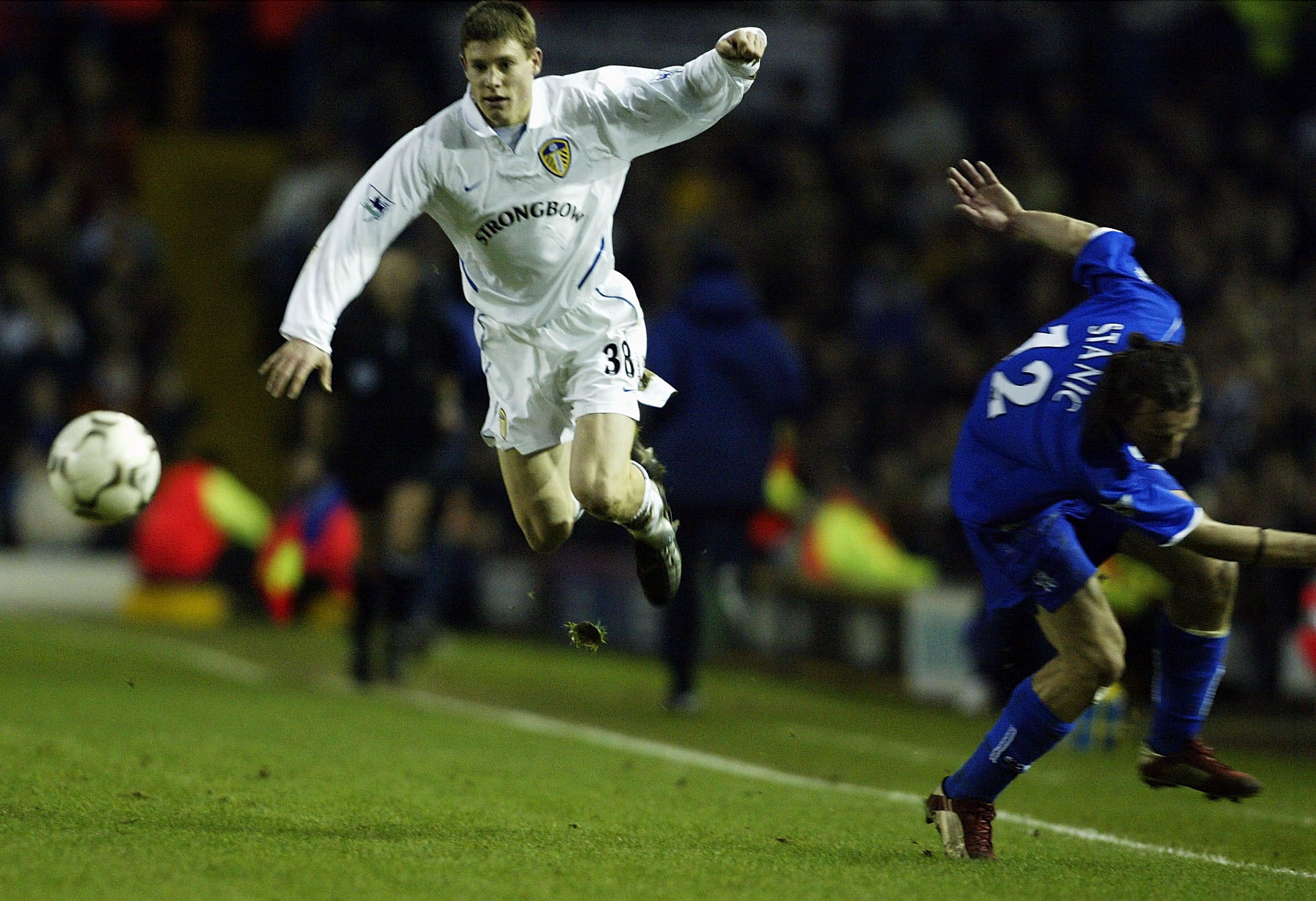 James Milner vor gut 23 Jahren im Trikot von Leeds United.