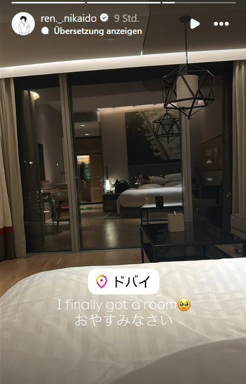 Ren Nikaido bestätigt auf Instagram, dass er endlich ein Zimmer hat