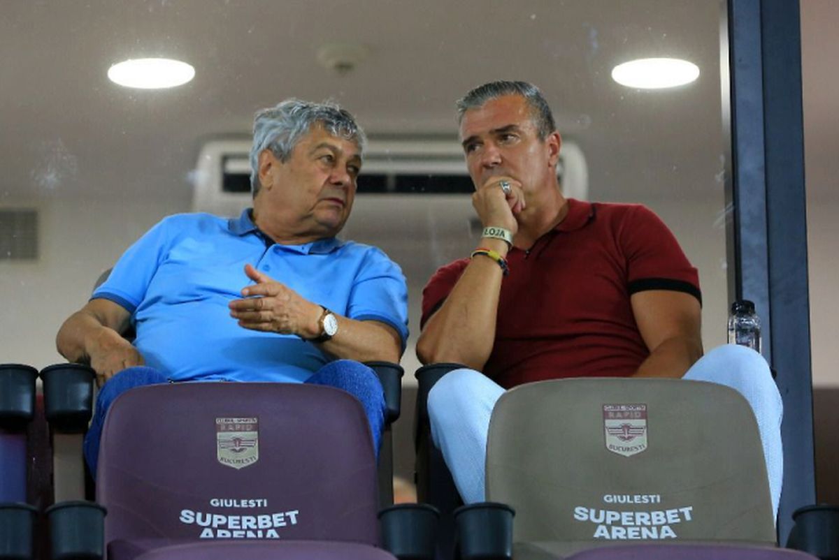 Daniel Pancu și Mircea Lucescu.