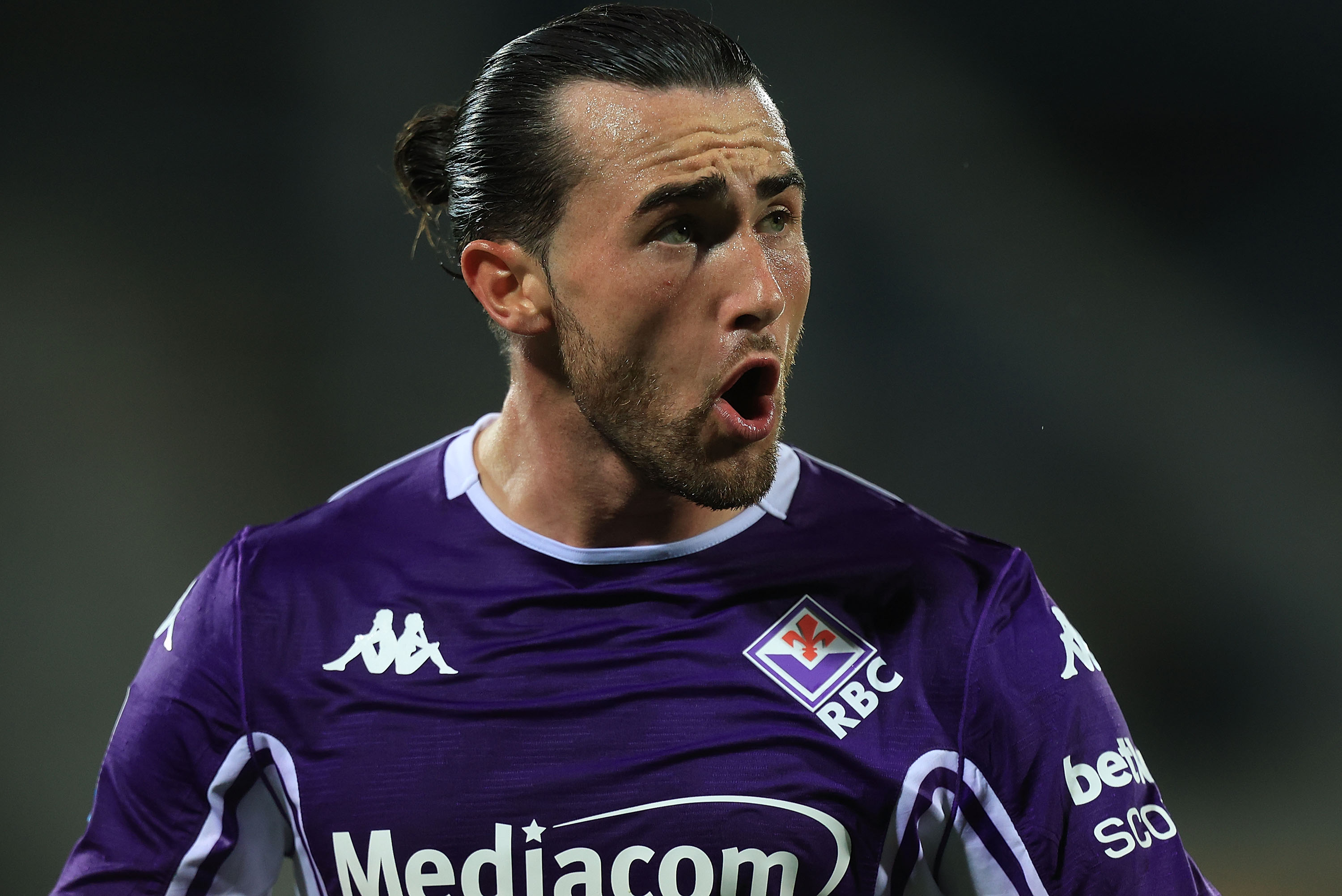 Azione di gioco Lecce-Fiorentina