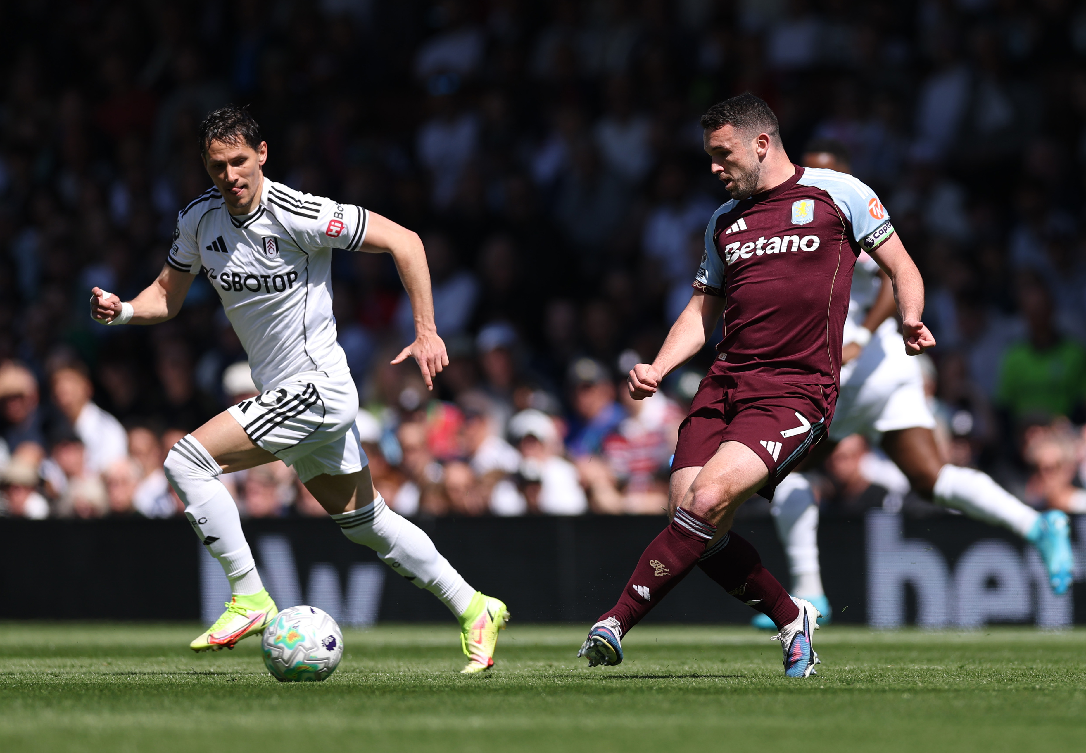 Action from Fulham vs Aston Villa