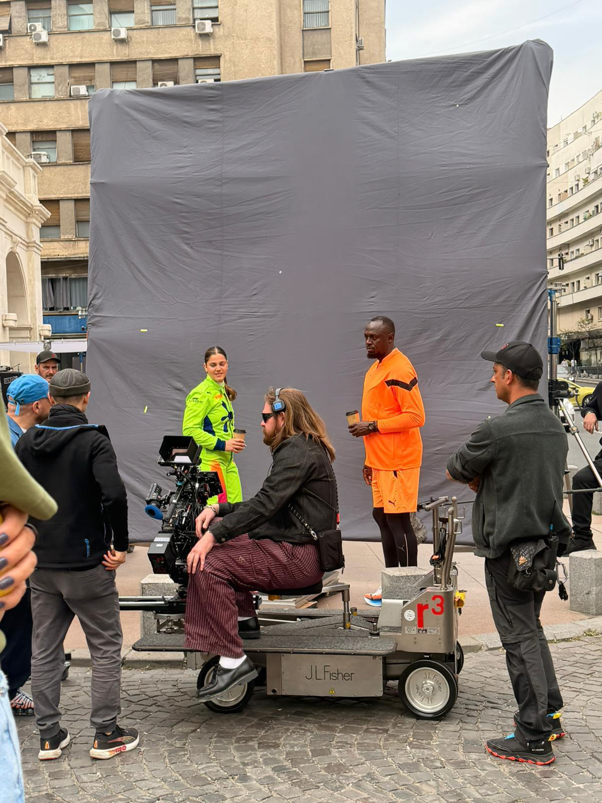 Usain Bolt filmează alături de Zoe Potolea Florescu un spot publicitar în Bucureşti