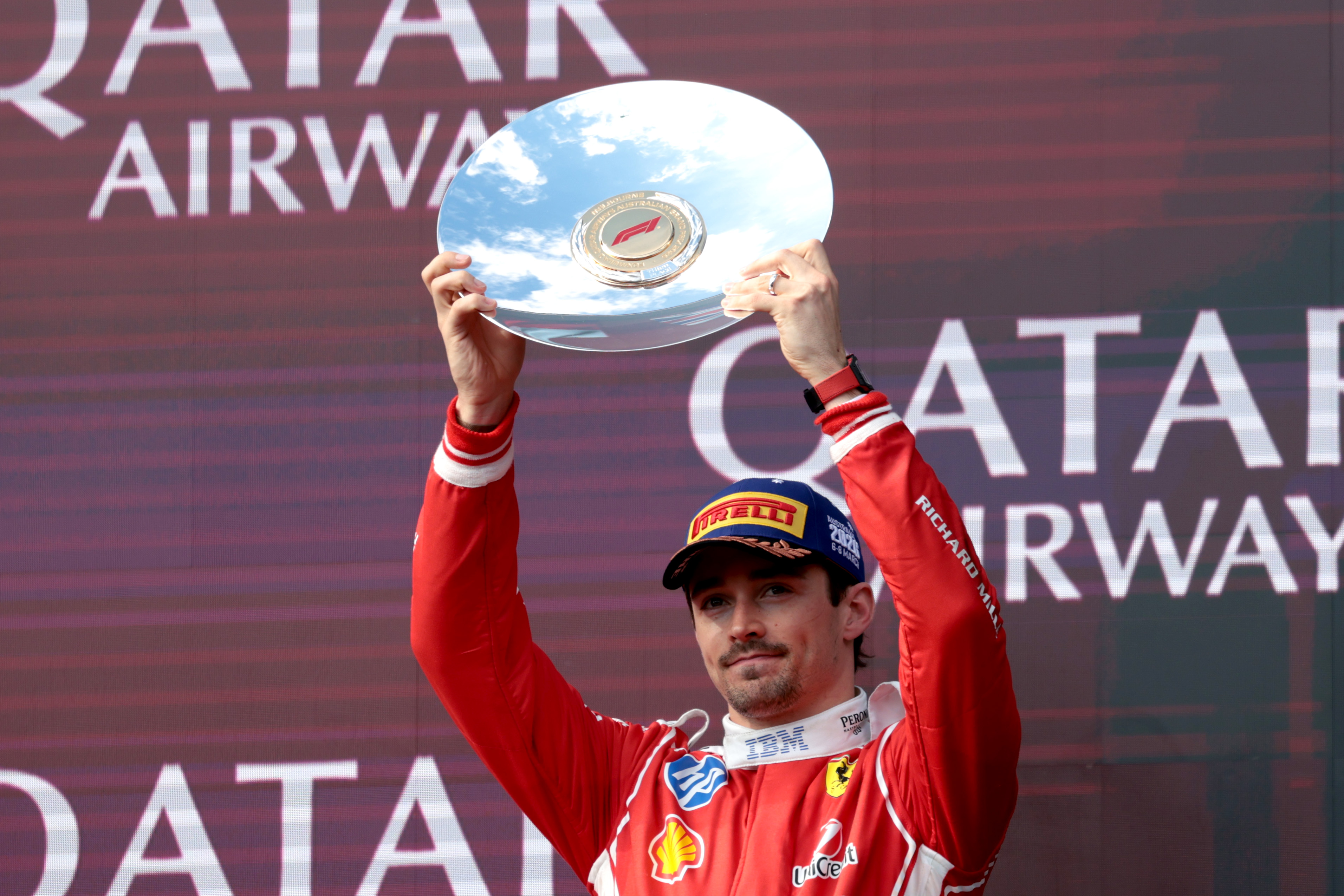 Charles Leclerc auf dem Podium von Australien
