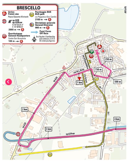 Map of Stage 6 Giro d'Italia Women 2026 finale