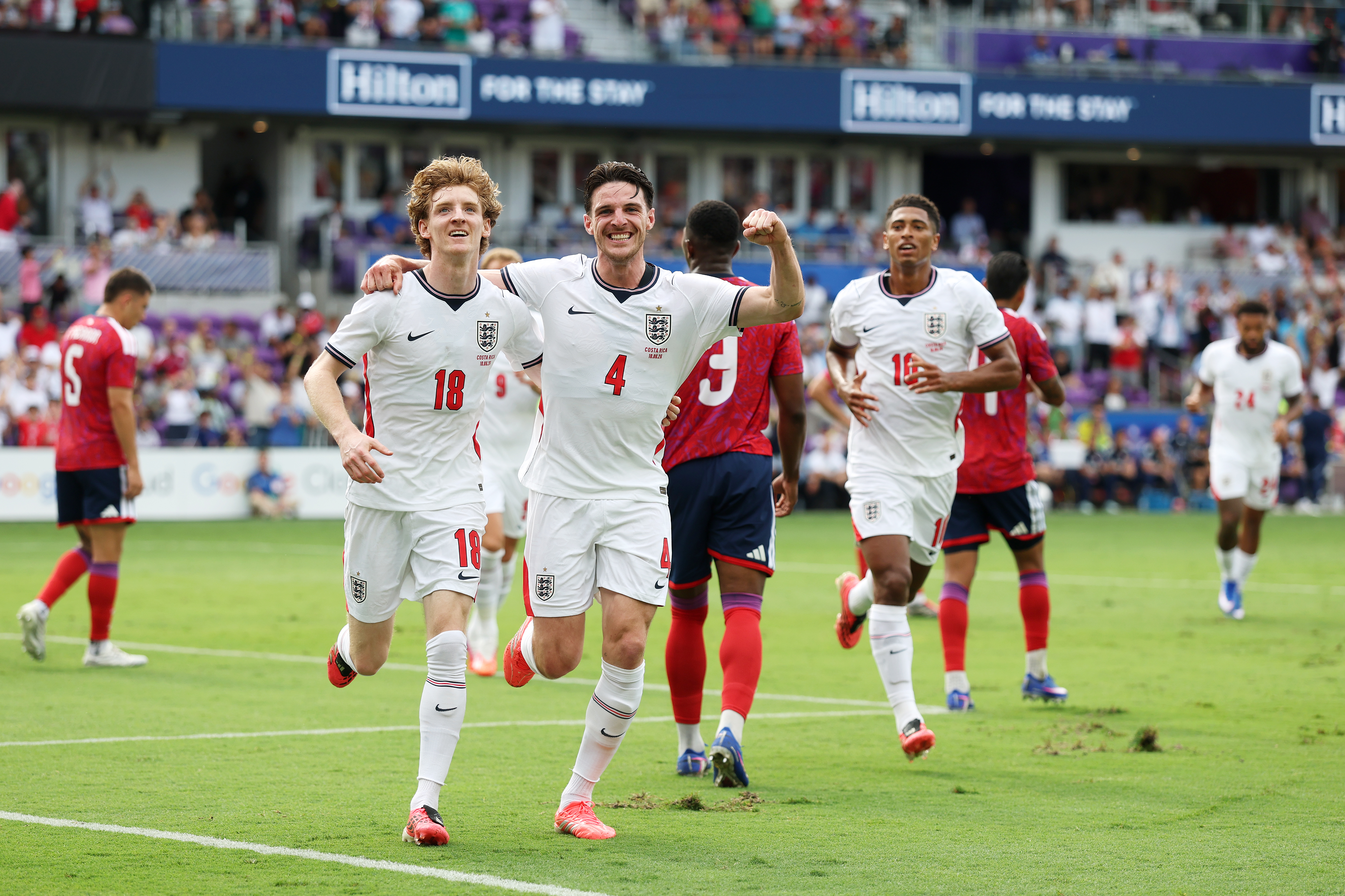 Watkins, Gordon and Rice score as England ease past Costa Rica in Orlando warm-up