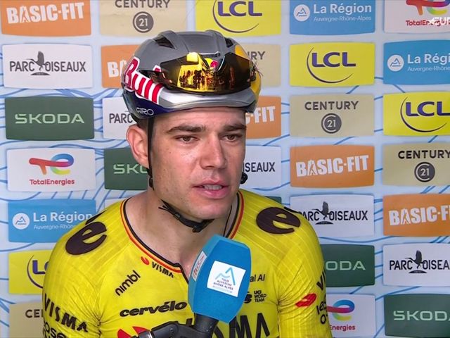 Wout van Aert vertelt over de winst in etappe 5 van de Tour  Auvergne-Rhône-Alpes
