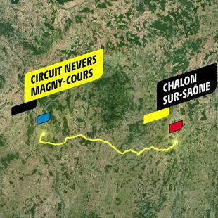 Tappa 12: Circuit Nevers Magny Cours-Chalon sur Saône, il percorso in 3D