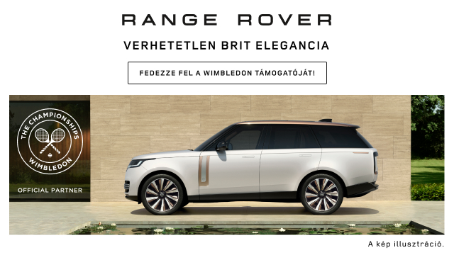 Verhetetlen brit elegancia: A legszebb szervák, a nagy meccsek és a Wimbledon támogatója a Range Rover. Fotó: Eurosport