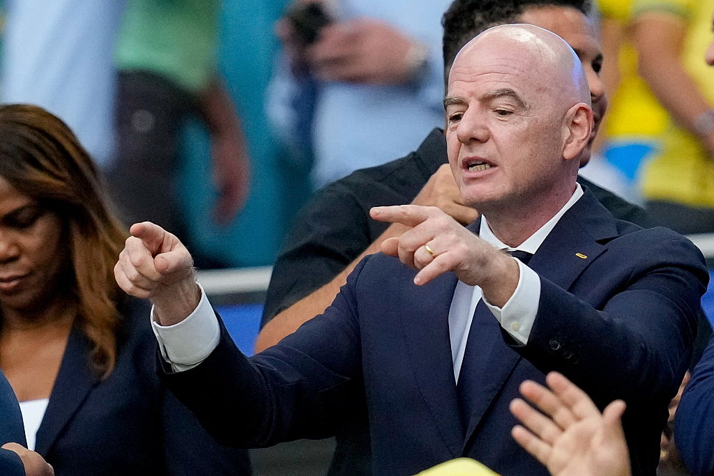 Gianni Infantino war auch beim Achtelfinale zwischen den USA und Belgien vor Ort