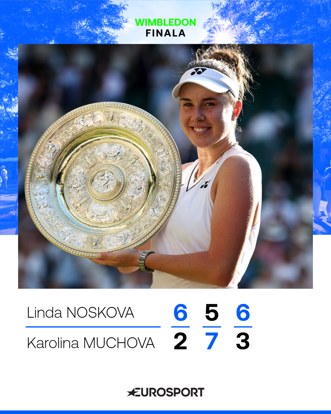 Linda Noskova este campioană la Wimbledon.